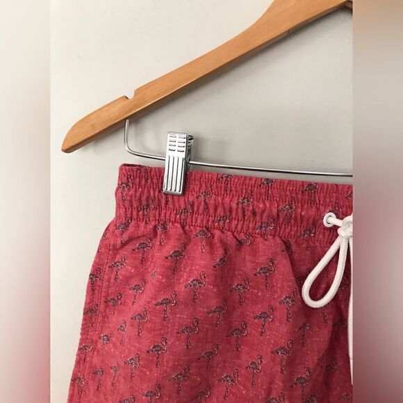 Rod & Gunn | men’s red flamingo swim trunks | size medium - Picture 2 of 8